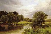 unknow artist Fishing on the Trent  by George Turner. Sweden oil painting artist